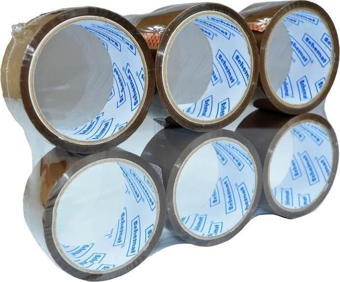 Taśma 48mmx45,5m brązowa 6szt