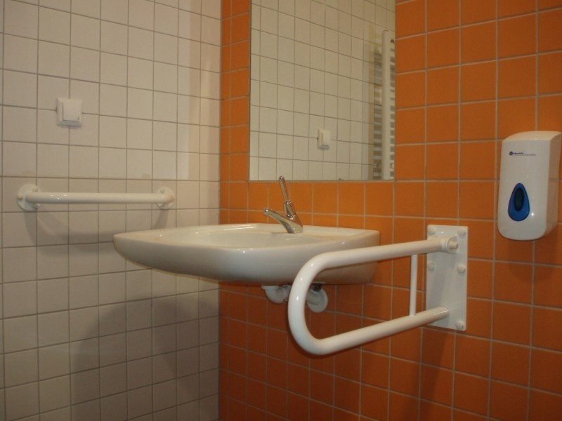 Poręcz prosta biała Ergoplus 40 cm, średnica poręczy: 32mm