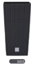 Prosperplast Doniczka Rato Square 400mm antracyt (DRTS400-S433)