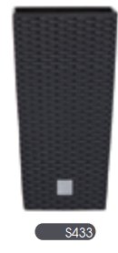 Prosperplast Doniczka Rato Square 400mm antracyt (DRTS400-S433)