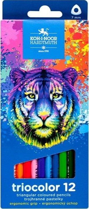Kredki Triocolor Tygrys 12 kolorów