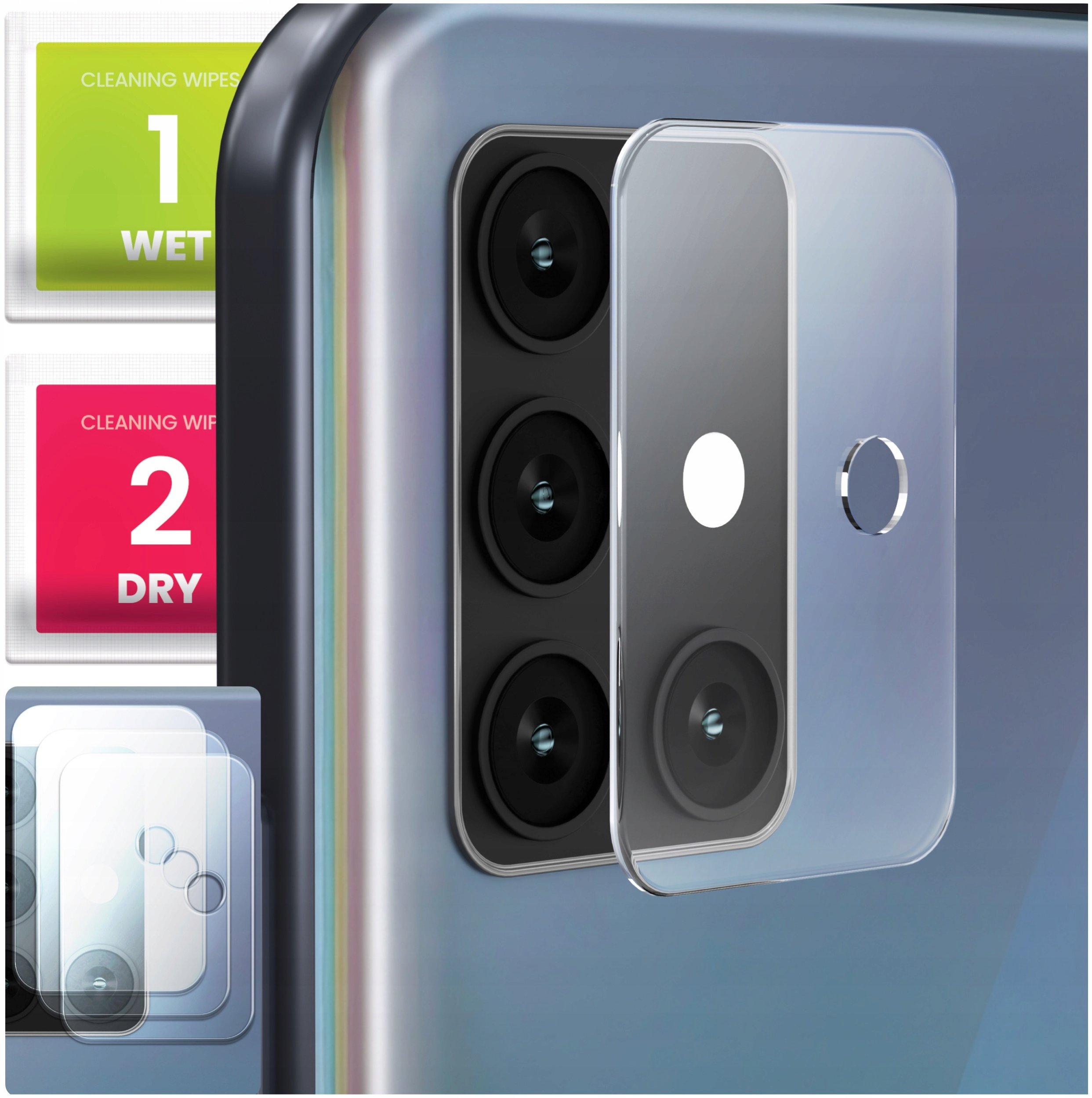 3-PAK Szkło Na Aparat Do Samsung Galaxy M51 (Hartowane, Na Obiektyw, 9H)