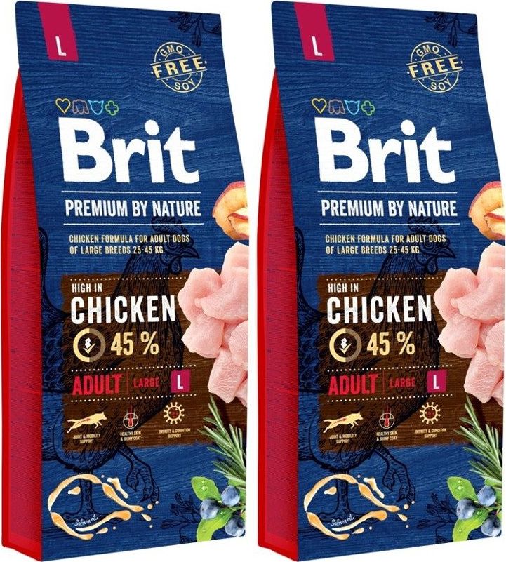 Brit Premium By Nature Adult L 2x15kg