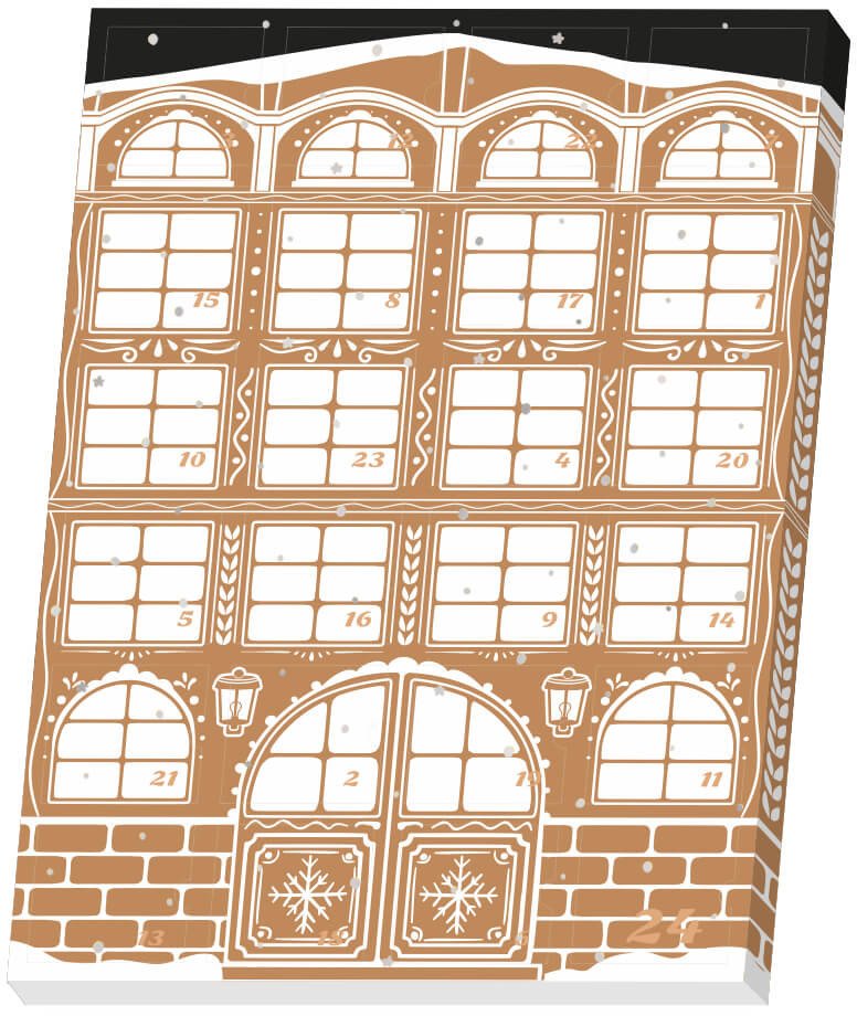 Kalendarz adwentowy z kawą Christmas Land - 24 różne smaki świeżo mielonej kawy Arabica, wyjątkowy prezent upominek na święta mikołaja gwiazdkę Boże N