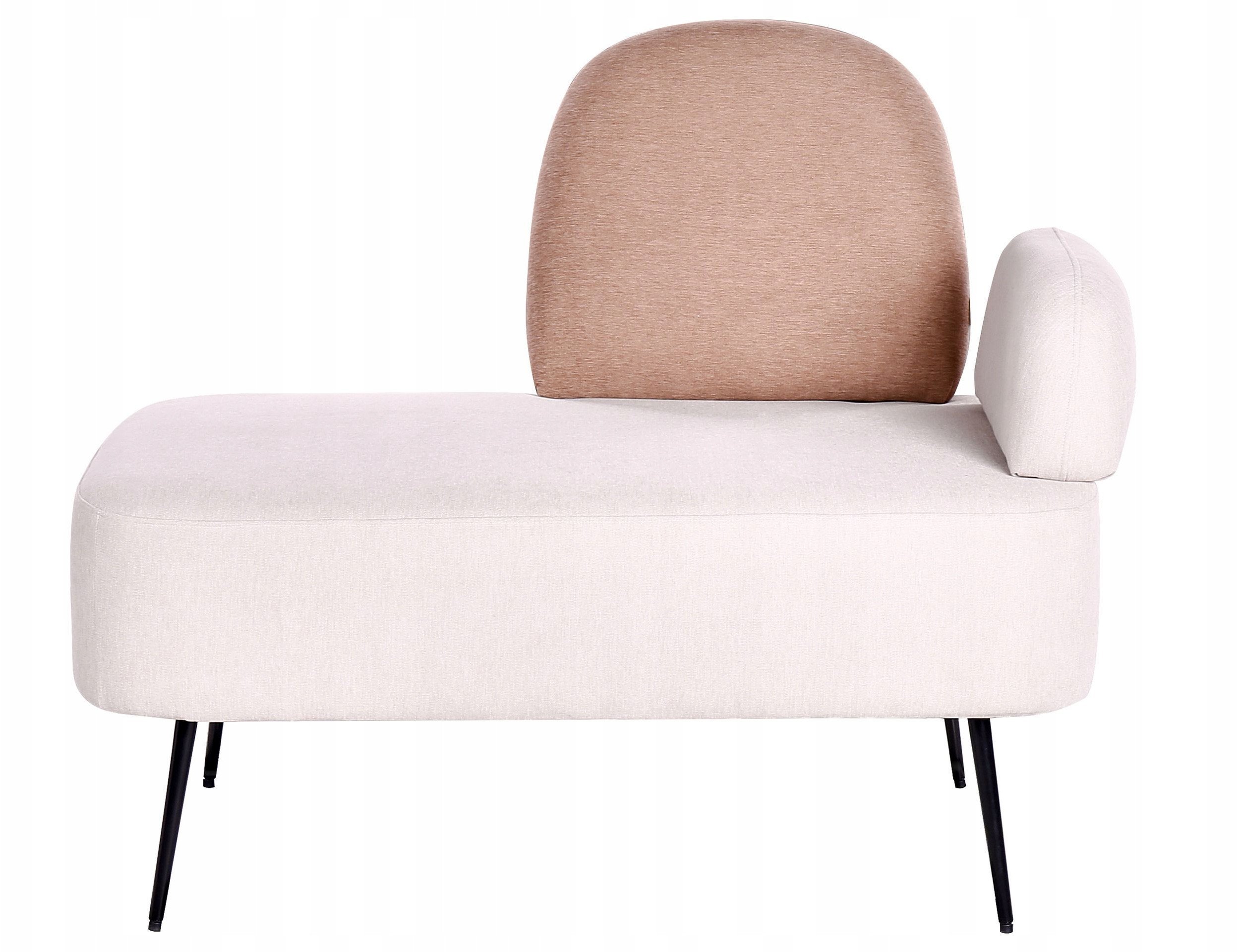 Beliani Szezlong prawostronny brązowy ARCEY