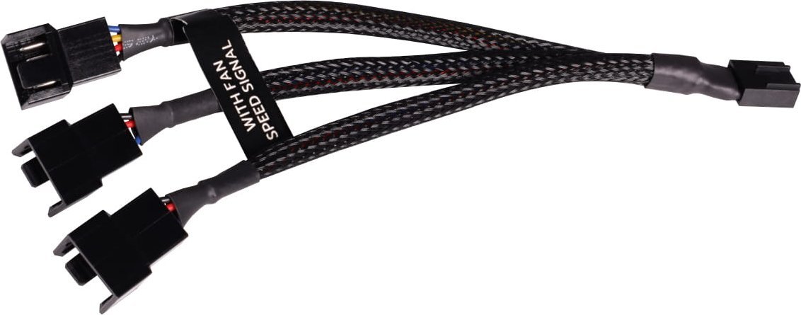 Alphacool Alphacool Y-Splitter 4-Pin auf 3x 4-Pin PWM 15cm - schwarz