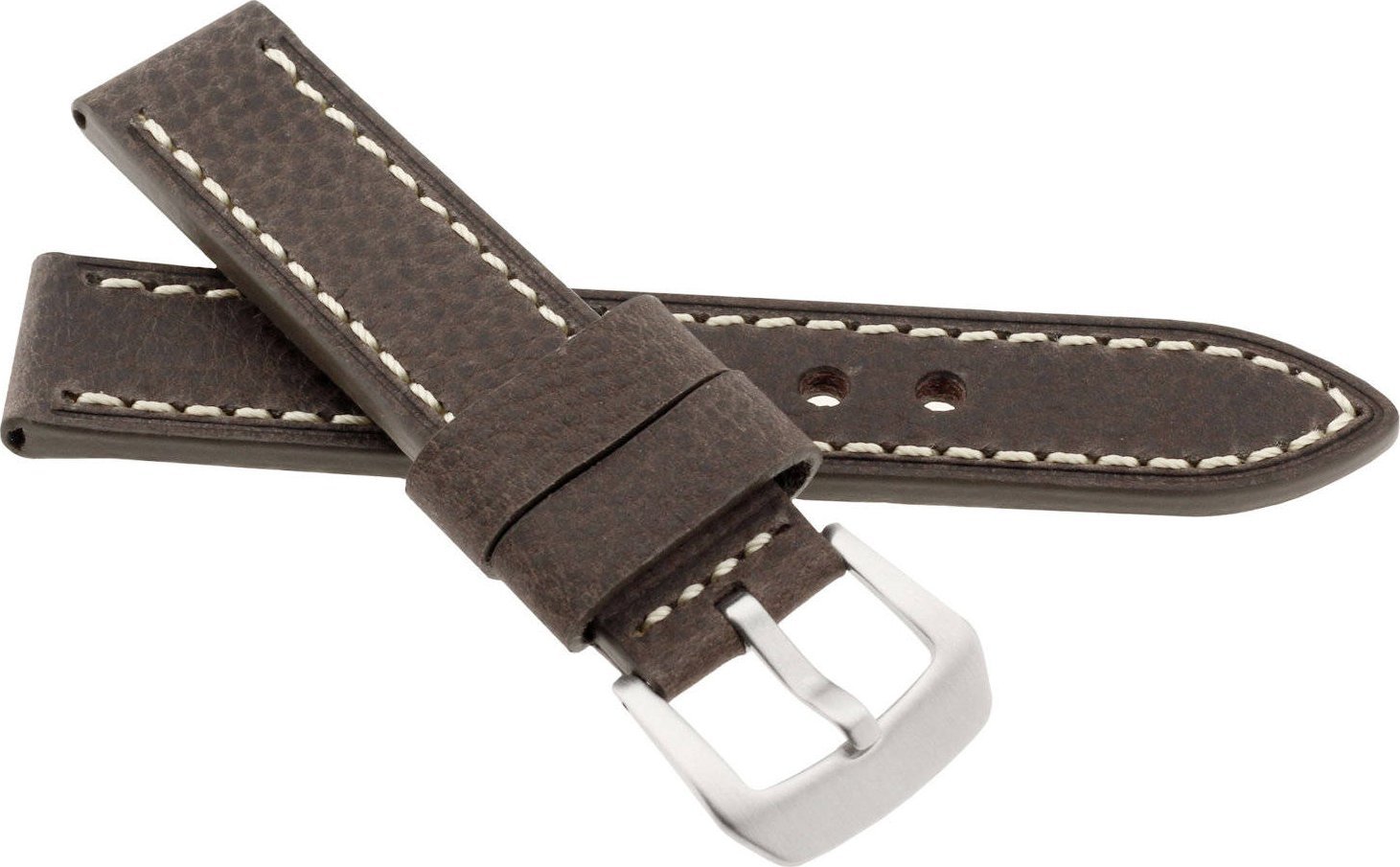 JVD Skórzany pasek do zegarka 22 mm JVD R41214-22 brązowy .