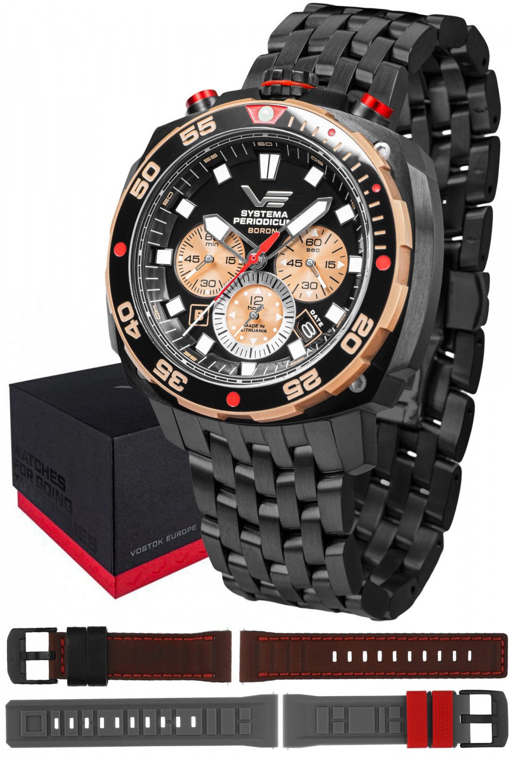 Zegarek męski Vostok Europe VK67-650E721B czarny