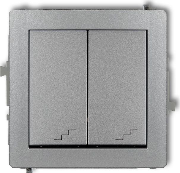 Karlik Łącznik Deco podwójny schodowy srebrny metalik (7DWP-33)