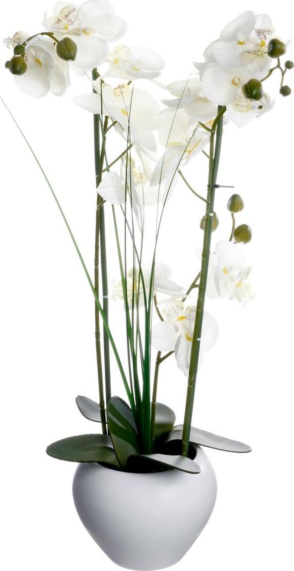 Atmosphera Orchidea w białej doniczce 53 cm