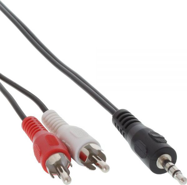 Kabel InLine Jack 3.5mm - RCA (Cinch) x2 5m czarny (89930)