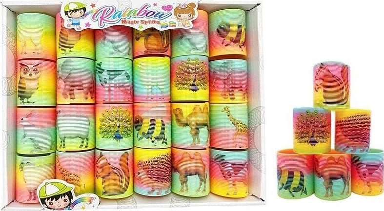 Sprężyna tęczowa Zwierzęta (24szt)