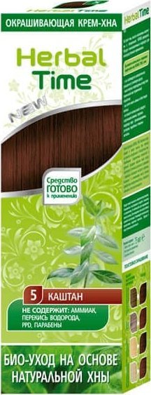 ENERGY OF VITAMINS HERBAL TIME Henna do włosów naturalna 5 Kasztan