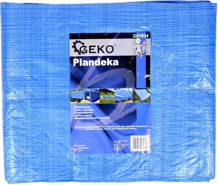 Plandeka Geko Plandeka 5x8m lekka/niebieska +/-5% (6)
