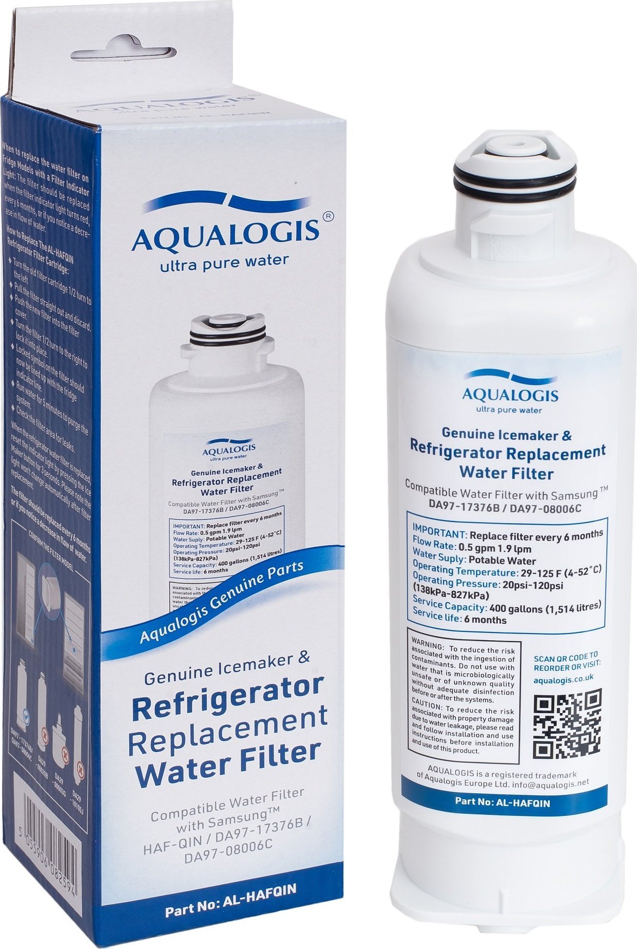 AQUALOGIS Filtr AL-HAFQIN Do Lodówki Samsung DA97-17376B HAF-QIN/EXP Zamiennik