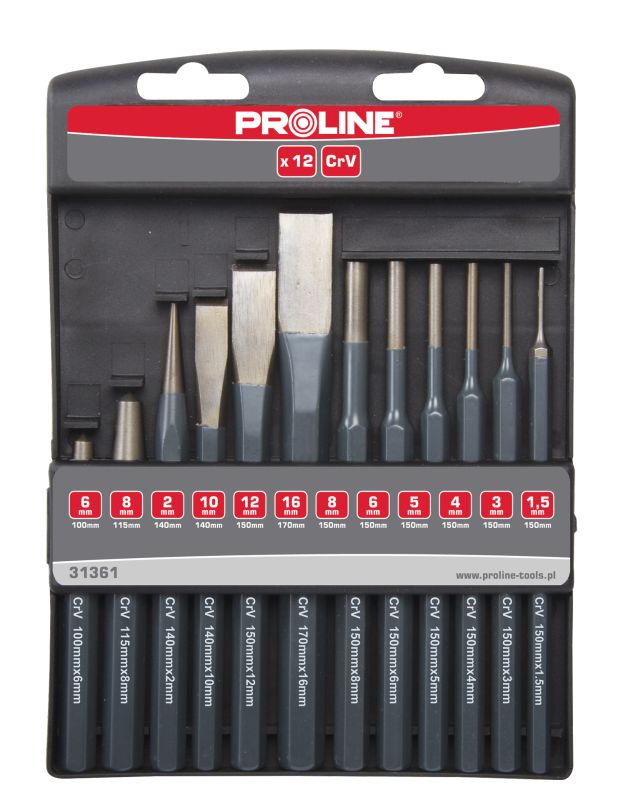 Pro-Line Zestaw wybijaków przecinaków i punktaków 12szt. (31361)