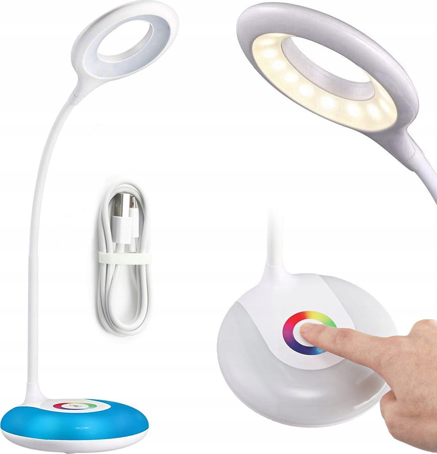 Lampka biurkowa Logit biała (5904653722430)