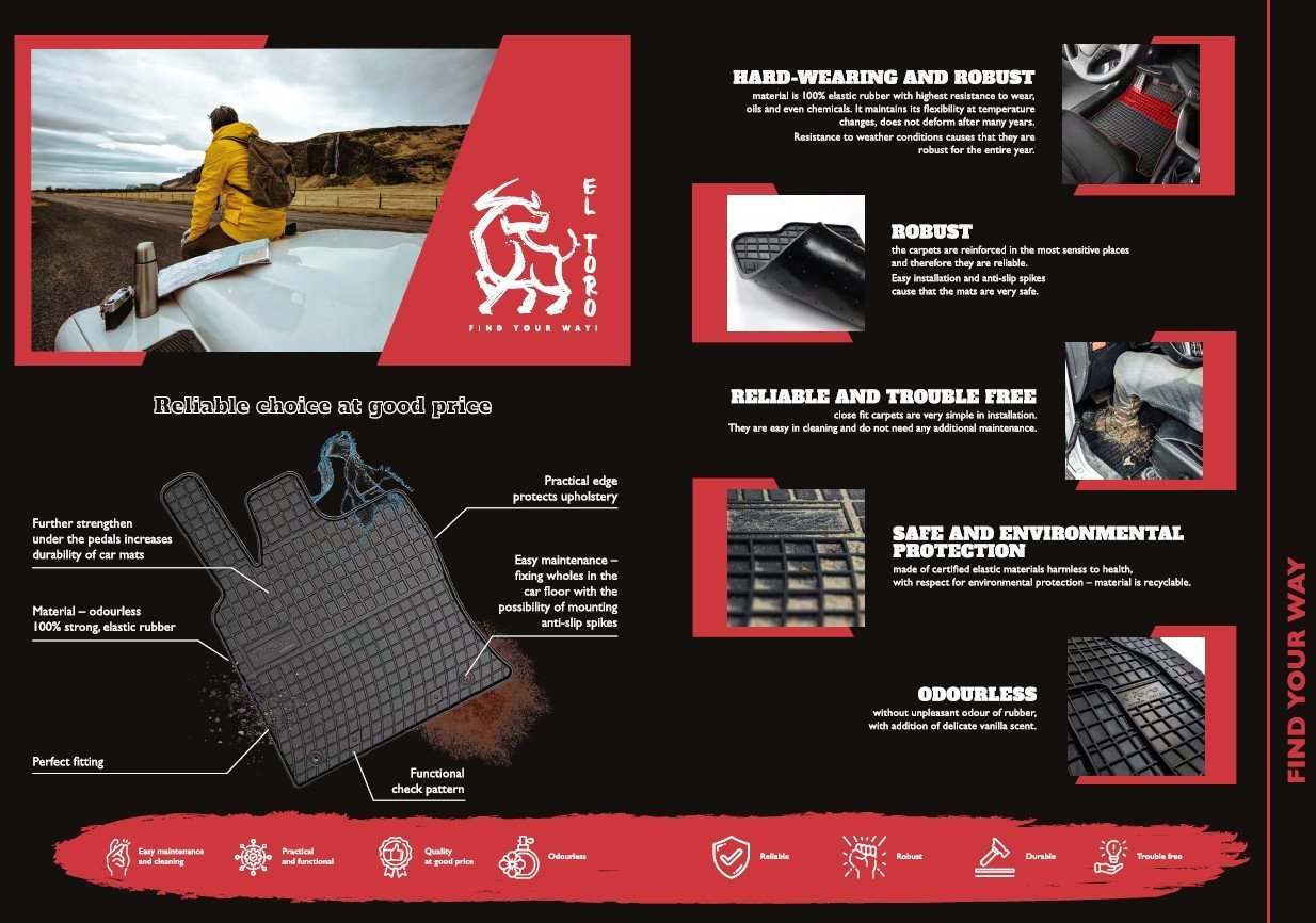 Frogum Dywaniki gumowe do Lexus RX III Hybrid (2008-2015) FROGUM 410480 uniwersalny