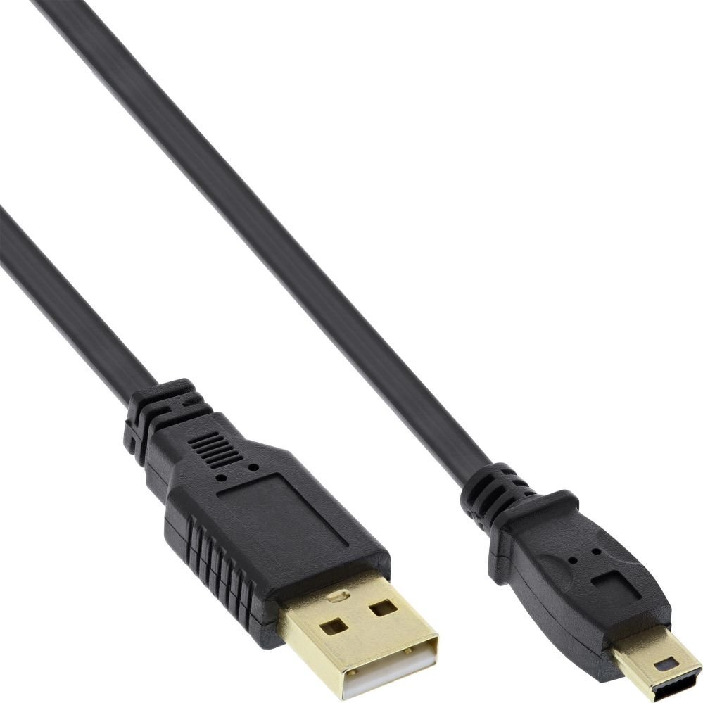 Kabel USB InLine USB-A - miniUSB 1 m Czarny (31810F)
