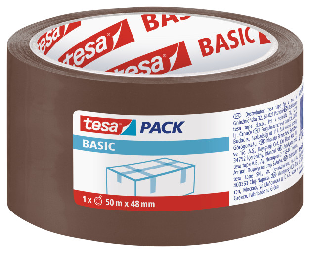 Tesa Taśma pakowa BASIC brązowa 50m 48mm H5857300