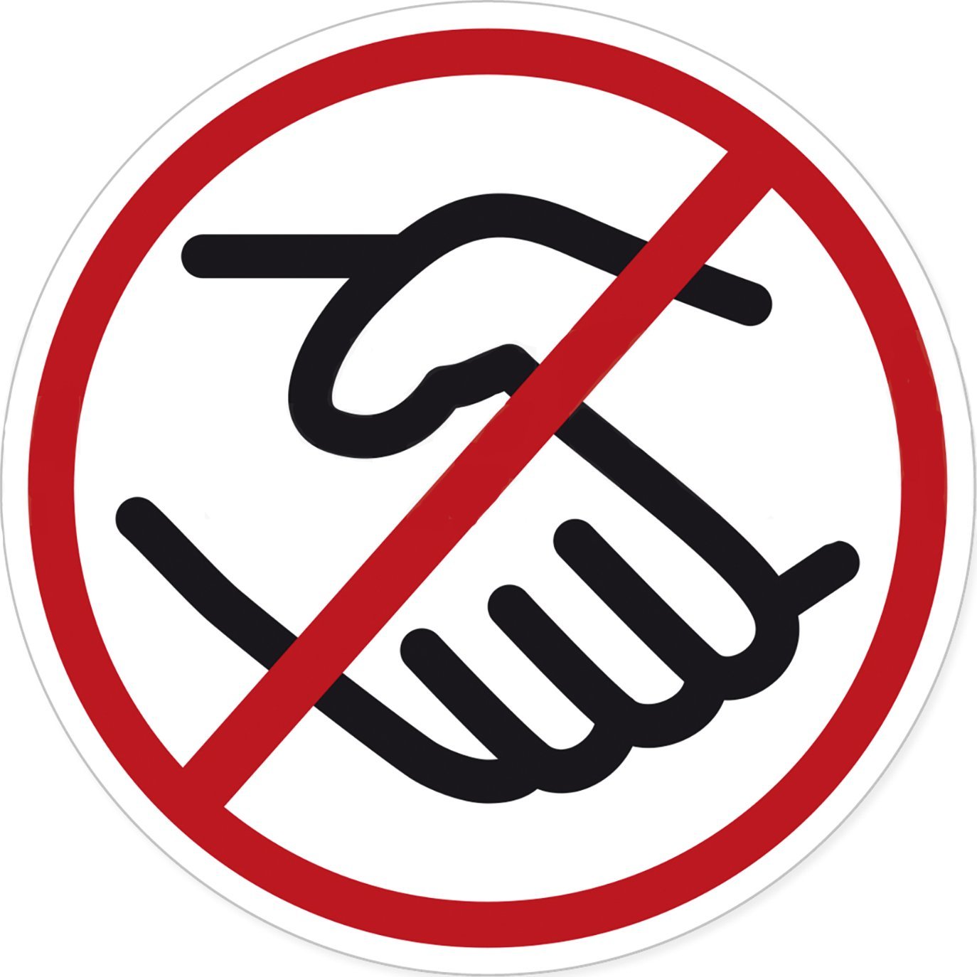 Herma HERMA Hinweisetiketten Händeschütteln schwarz/rot/weiß 20St.