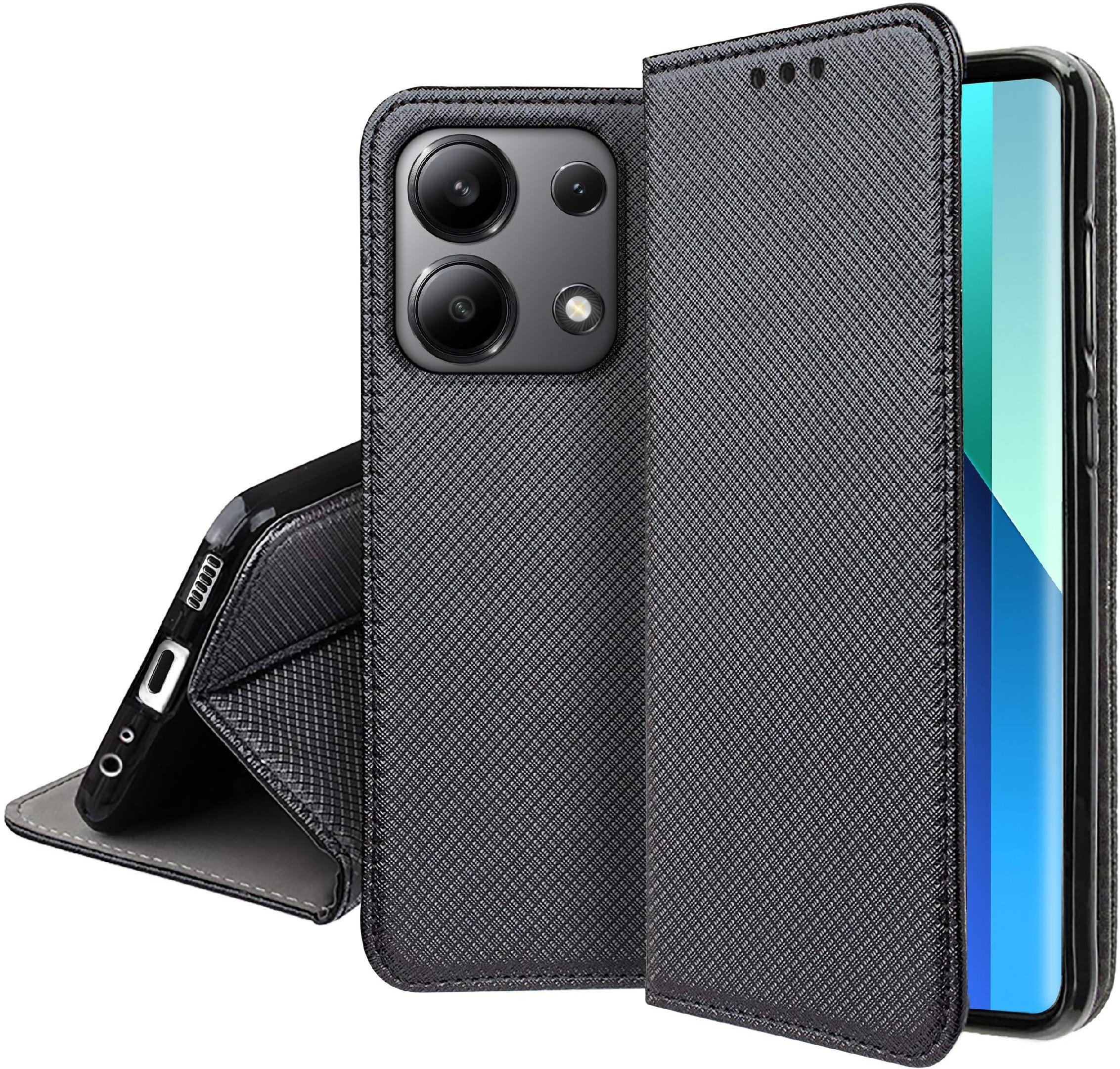Etui do Xiaomi Redmi Note 13 | 13 4G SMART MAGNET CASE PORTFEL + SZKŁO 9H