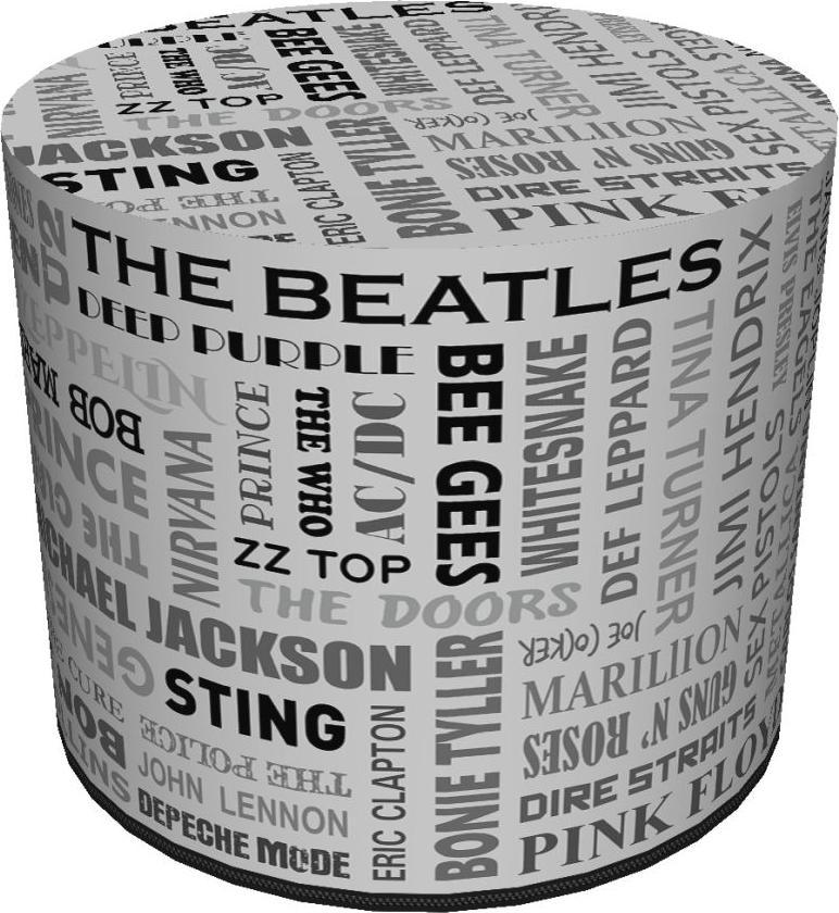 Bertoni-arco Okrągła pufa dekoracyjna - MUSIC