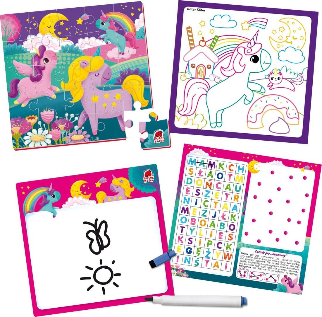 Gra edukacyjna r 4 w 1. Jednorożce. RK1060-05