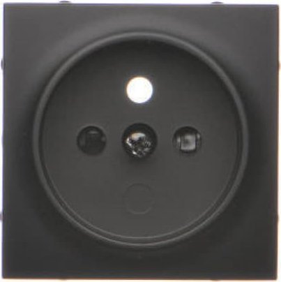 Kontakt-Simon Simon 54 Pokrywa gniazda pojedynczego z przesłonami czarny mat DGZ1ZP/49