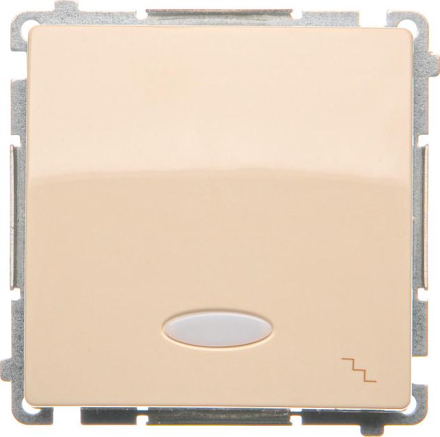Kontakt-Simon Łącznik schodowy podświetlany beżowy - BMW6L.01/12