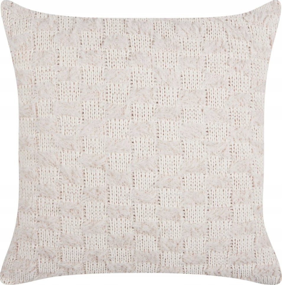 Beliani Poduszka dekoracyjna Poliester Beżowy TAMNINE