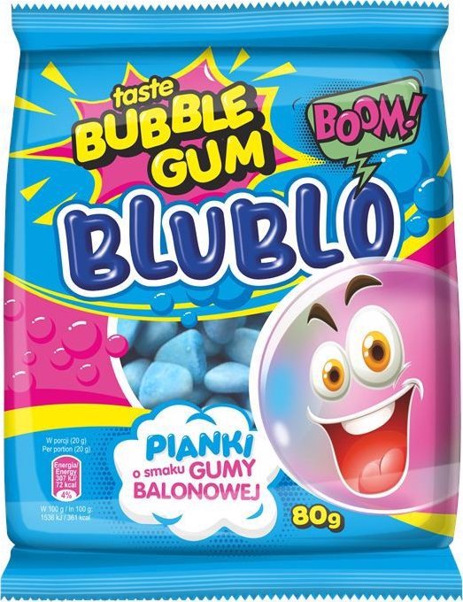 Blublo żelki pianki o smaku gumy balonowej 80 g