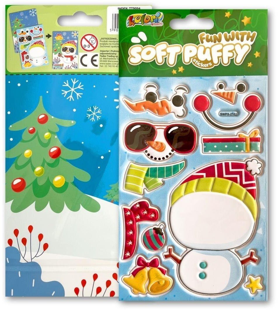 Naklejki puffy Fun with Snowman