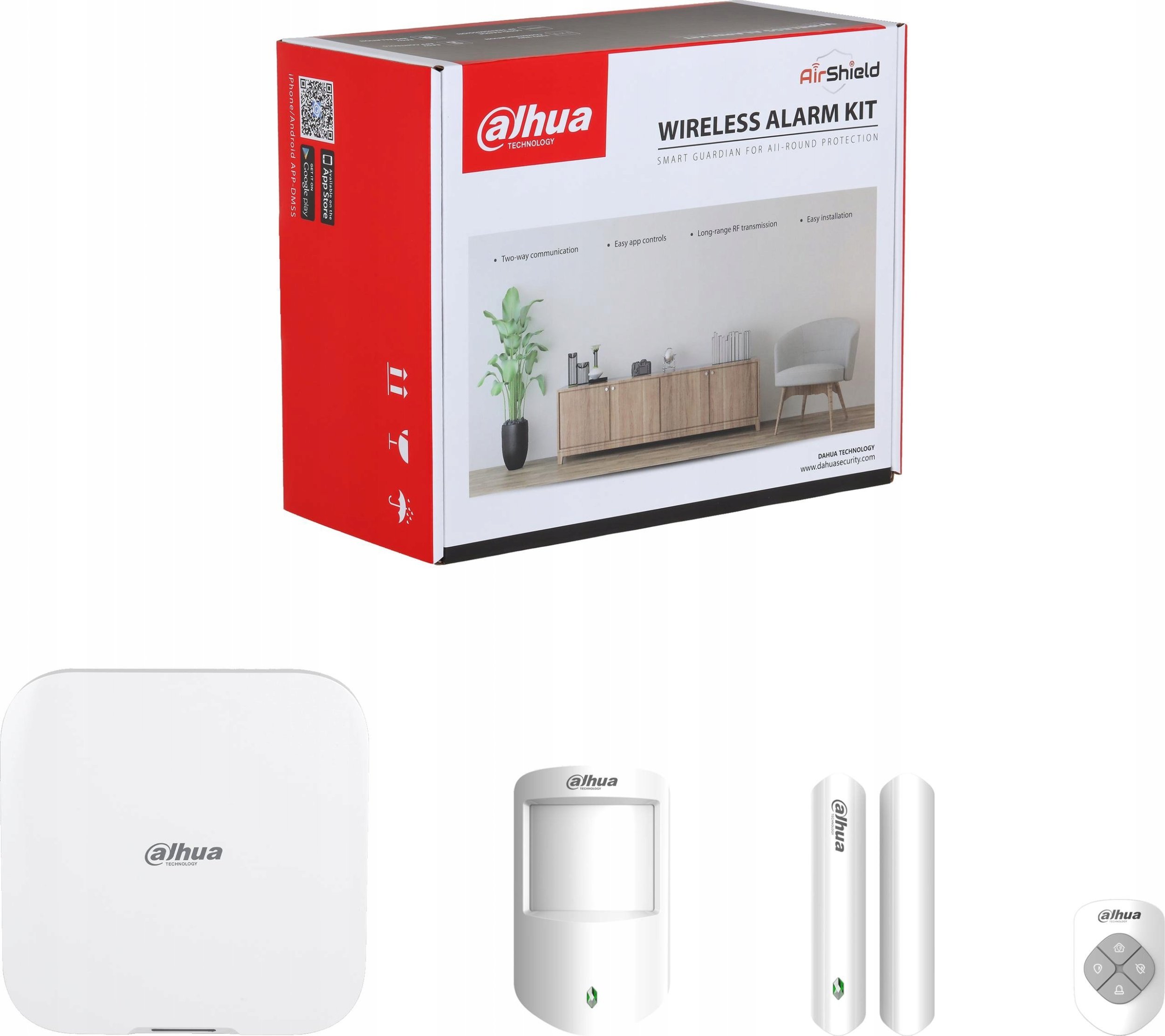 Dahua Technology ZESTAW ALARMOWY ART-ARC3800H-03-FW2(868) AirShield DAHUA