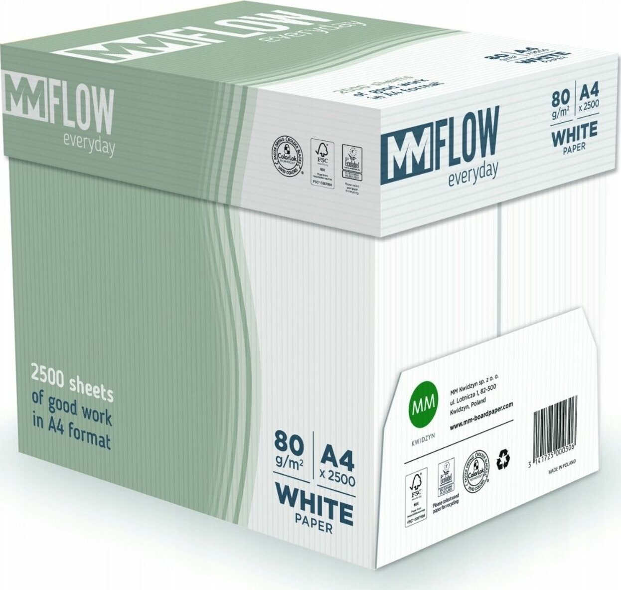 MM Kwidzyn Papier ksero biały Flow A4 80 g/m2 1 ryza