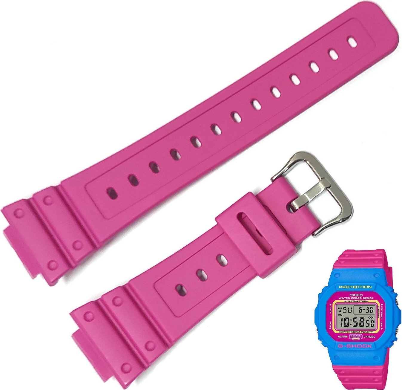 Pasek do zegarka Casio G-Shock DW-5600TB różowy 10556619 .