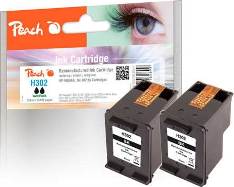 Tusz Peach Patrone Peach HP NR.302 0B319611 black Twinpack Comp. - PI300-653