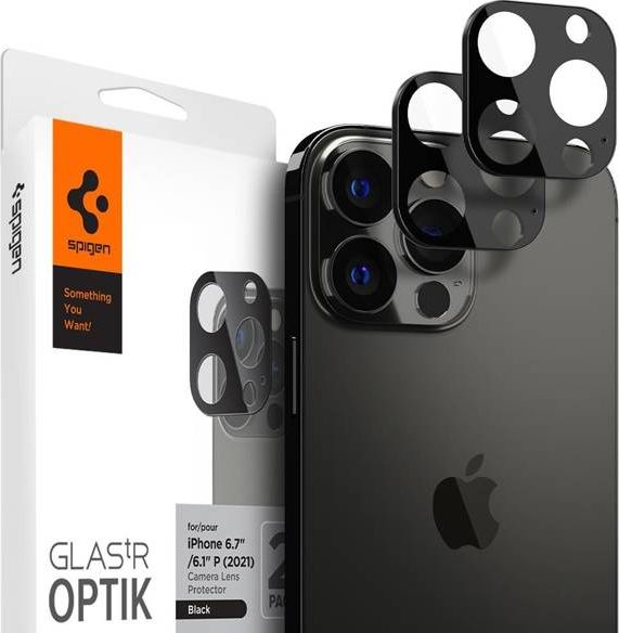 Spigen Szkło hartowane na aparat Spigen Optik Camera Lens Apple iPhone 13 Pro/13 Pro Max Graphite [2 PACK]