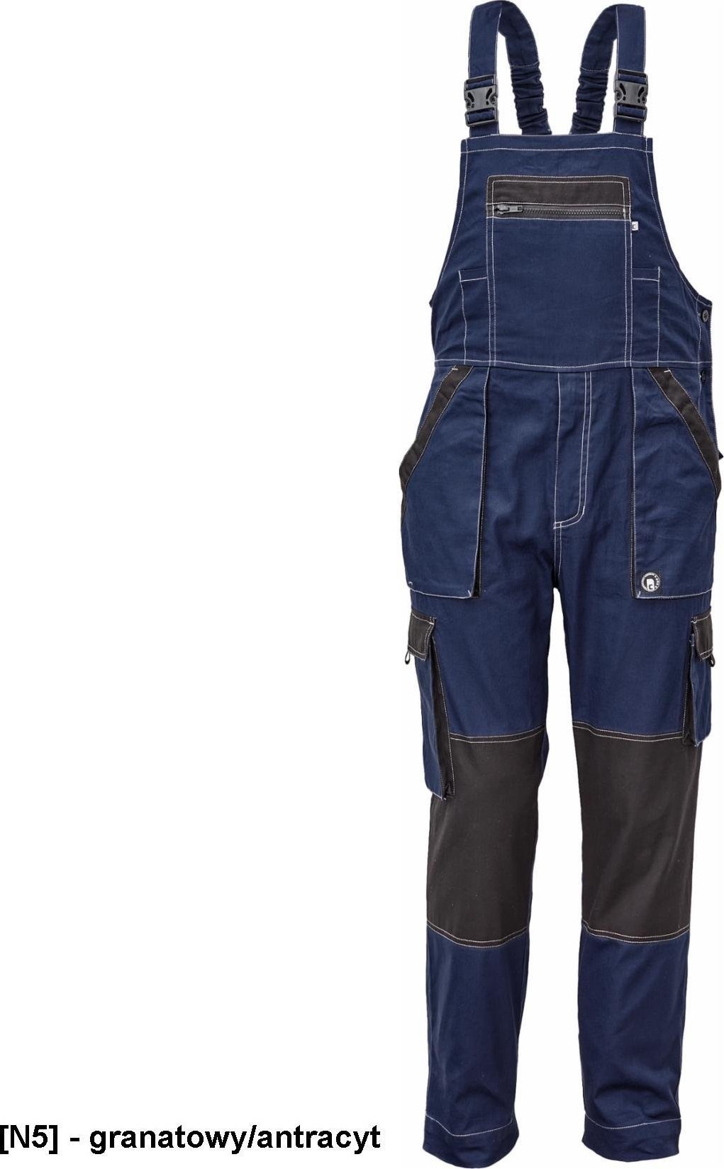 CERVA MAX SUMMER - ogrodniczki - granatowy/antracyt 52