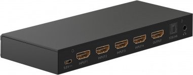 Goobay Przełącznik HDMI 4 do 1 z wyjściem audio