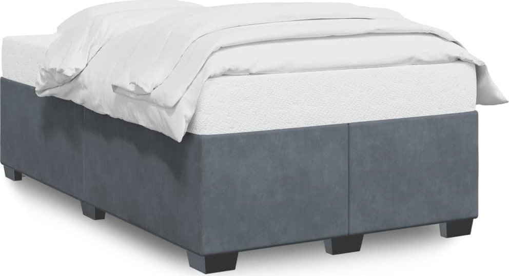 Rama łóżka bez materaca, ciemnoszare, 120x200 cm, aksamitna