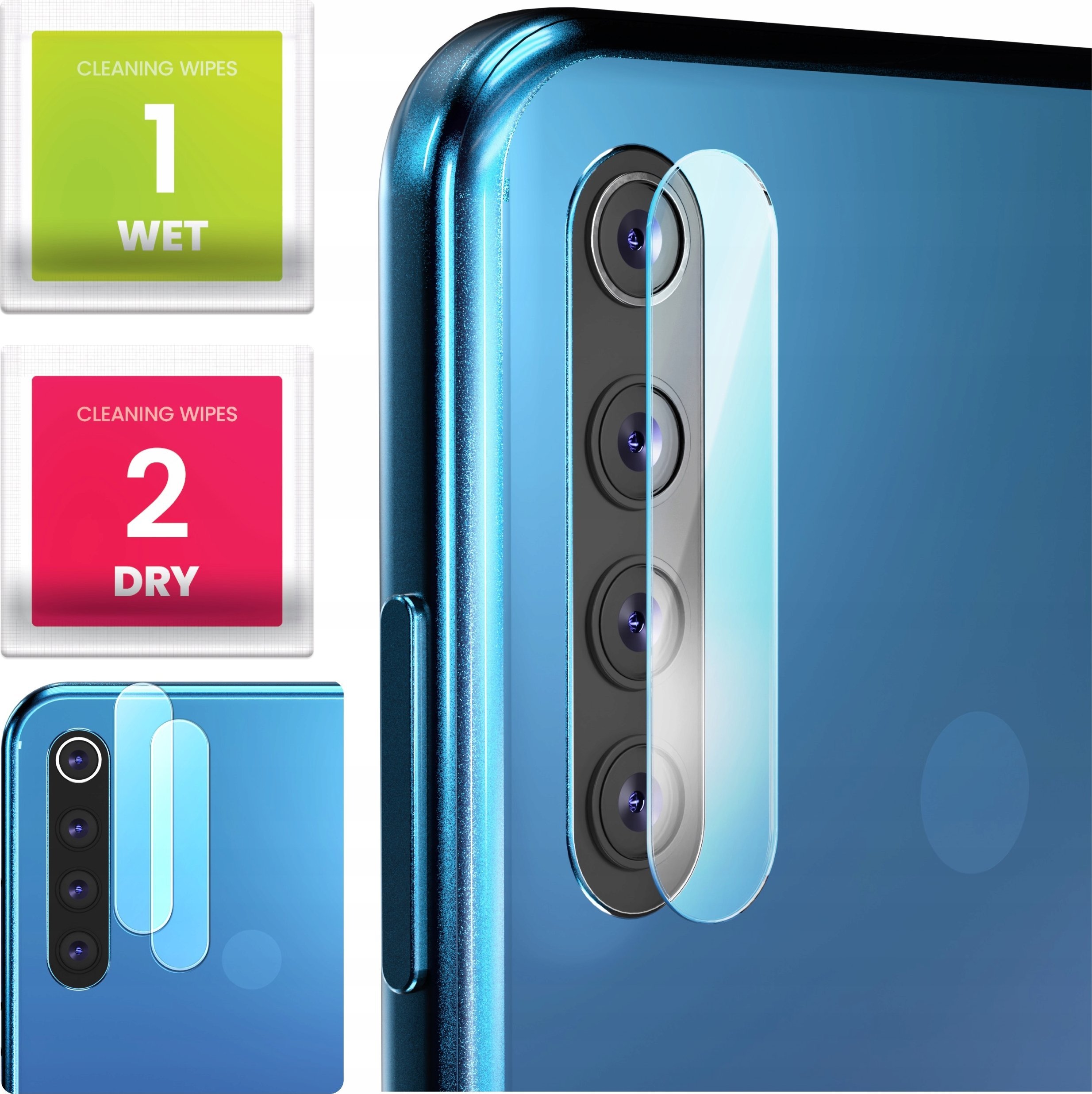 2-PAK Szkło Na Aparat Do Xiaomi Redmi Note 8 (Hartowane, Na Obiektyw, 9H)