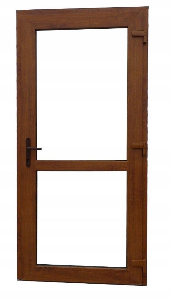 Drzwi zewnętrzne PCV sklepowe 90/200 antracyt