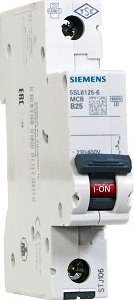 Siemens Wył.nadprądowy 1p B 25A 6kA AC 5SL6125-6 SIEMENS