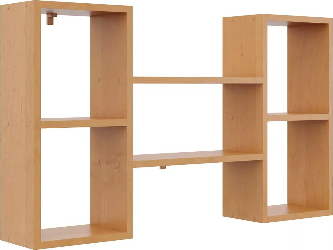 Elior Nowoczesna wisząca półka ścienna olcha - Calmo 2X