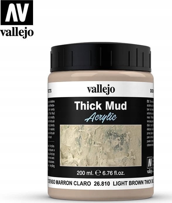 Vallejo Vallejo: 26.810 - Diorama FX - Thick Mud - Light Brown Mud (200 ml)