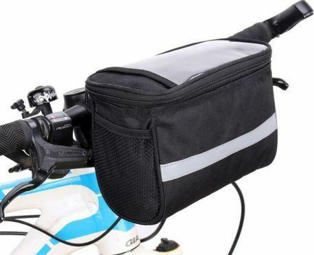 Carcommerce Sakwa rowerowa na kierownicę z etui na smartphone przód/czarna