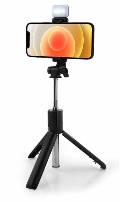 RoGer R1S 2in1 Selfie Stick + Tripod Telescopic Stand with Bluetooth Remote Control + Flash