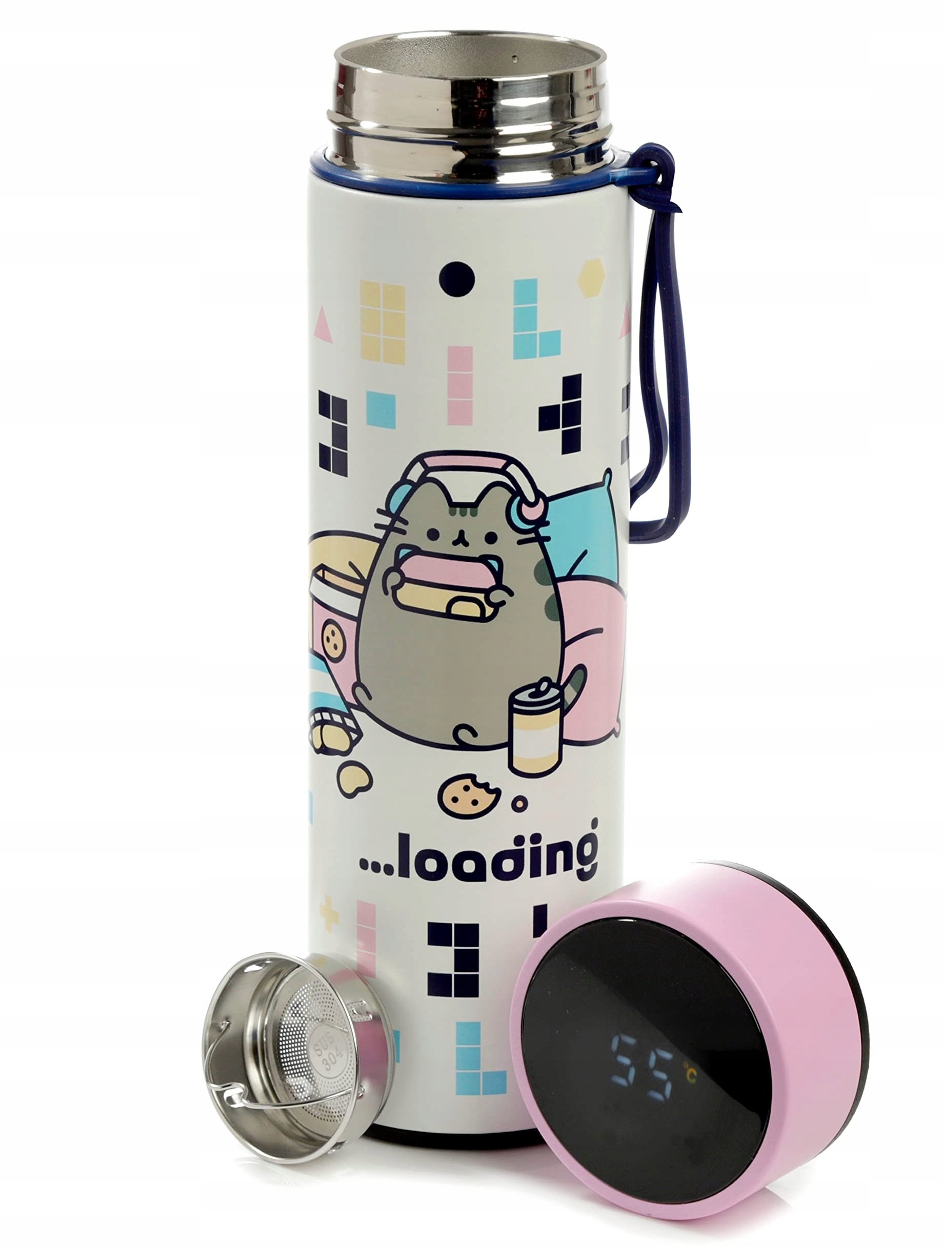 Butelka termiczna z termometrem Pusheen
