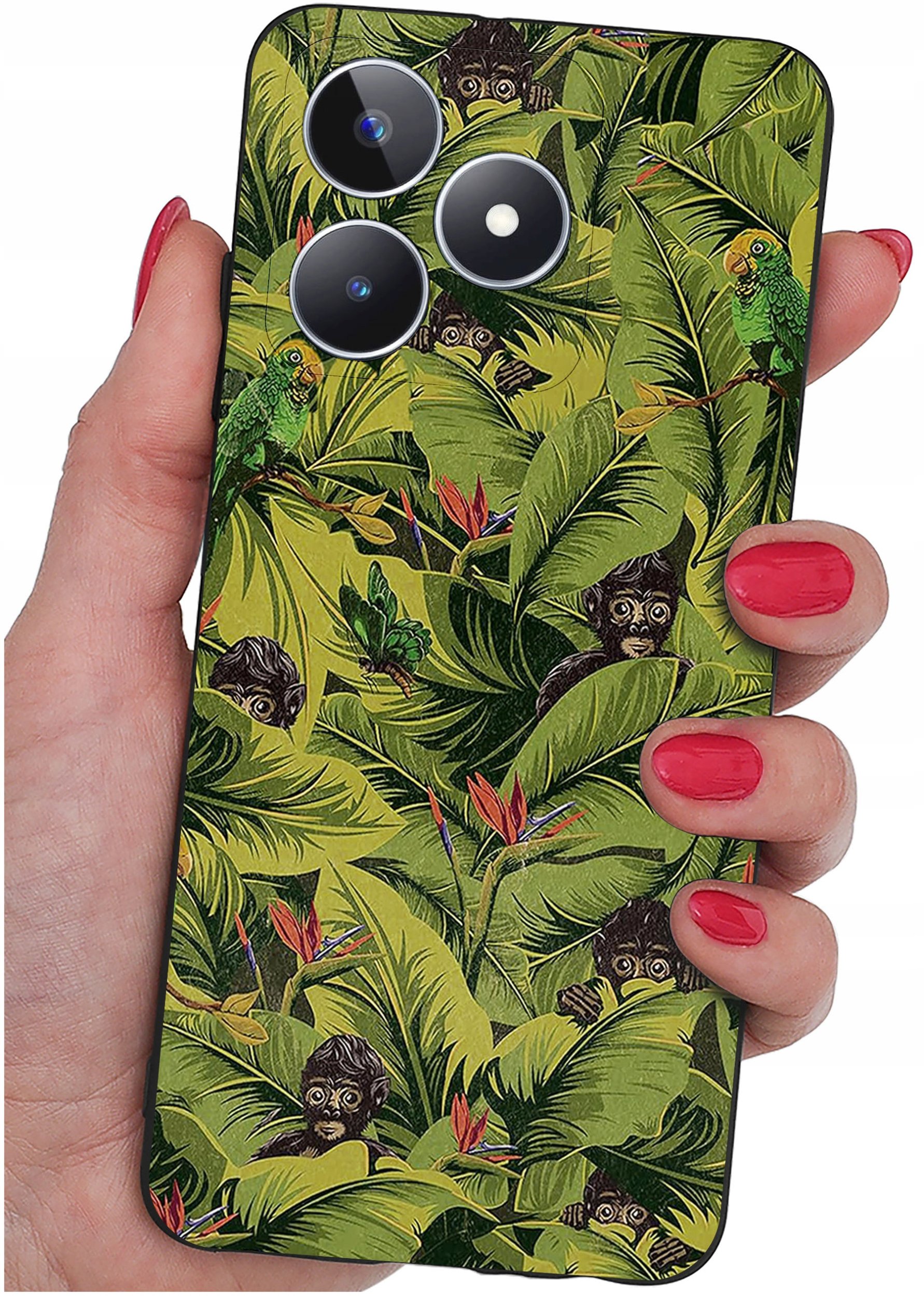 ETUI do Realme C51| C53 WZORY |SILIKONOWE MATT CASE + SZKŁO 9H